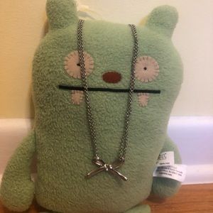 Vintage Robert Rose 9” Silver Bow Necklace. Ugly Doll Not Included.